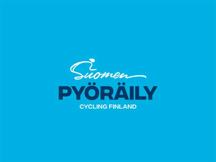 Logo - Suomen Pyöräily - Turkoosi (kieliversio)