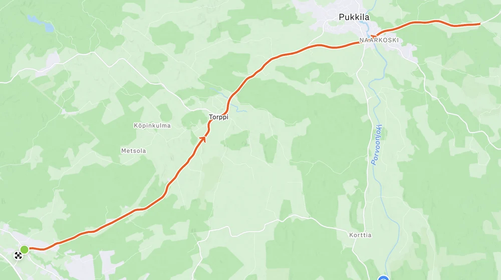 Maantiepyöräilyn SM-kilpailut SM-tempo/aika-ajo -karttakuva